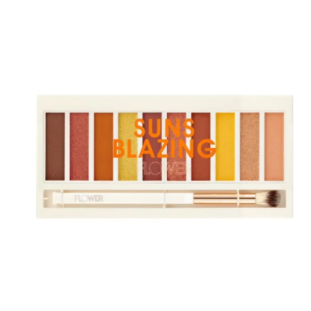 FLOWER‎ BEAUTY Shimmer & Shade 10 Color Eyeshadow Palette -Sun's Blazing